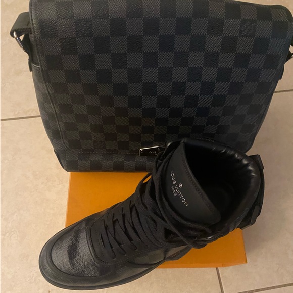 Authentic Louis Vuitton sneakers and crossbody bag